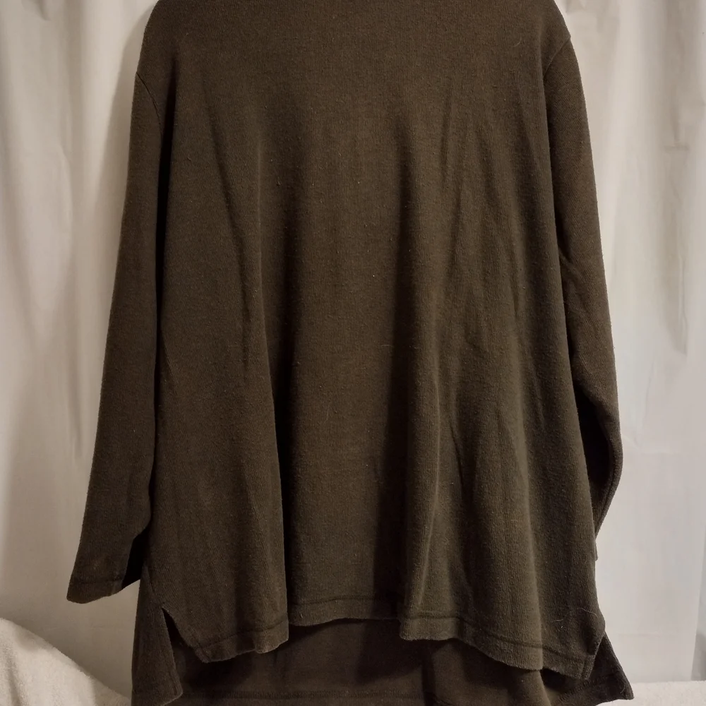Brown Embroidered Pullover Sweater - Picture 2 of 11